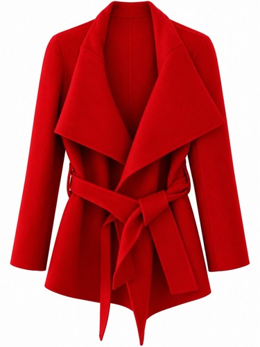 Ladies red wool cashmere - red,