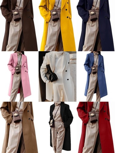 Women long wool look - long,