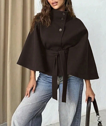 Women brown belt cape - belt,
