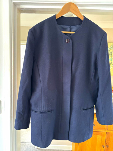 Women navy wool blend - navy,
