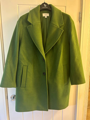 Green wool mid length - m&s, mid-length