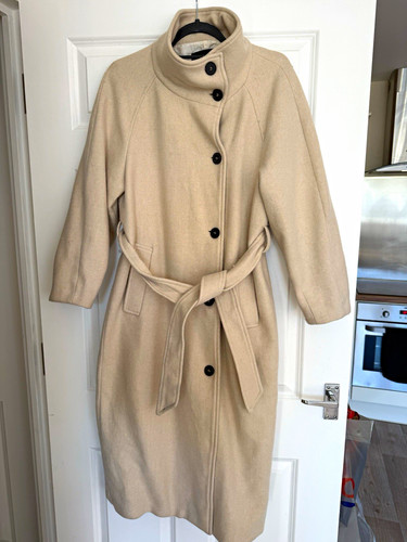 Zara women beige wool long - zara,