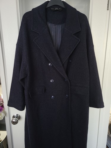 Long navy wool - navy, blend