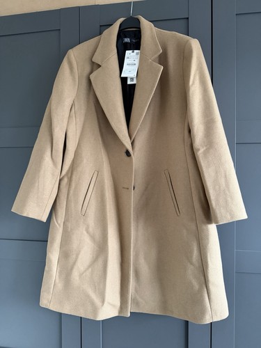 Zara womens camel wool - zara, long