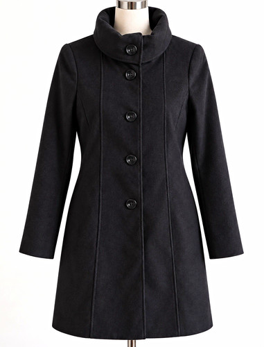 Women black wool blend - wool,
