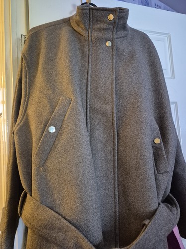 Zara belted wool coat - coat, l