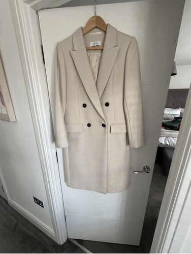 Reiss cream wool blend coat - reiss,