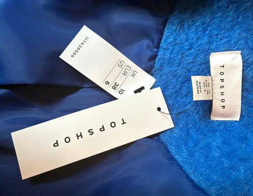 Topshop electric blue teddy - topshop,