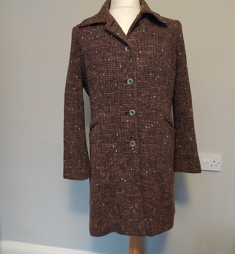 Women long coat boucle - long,