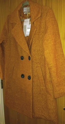 Womens mustard gold teddy pea - gold,