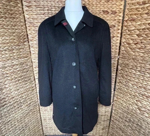 Winter wool coat dark grey - , uk