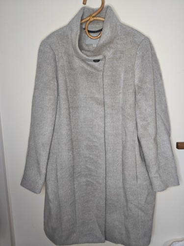 Womens grey coat alpaca wool - coat,