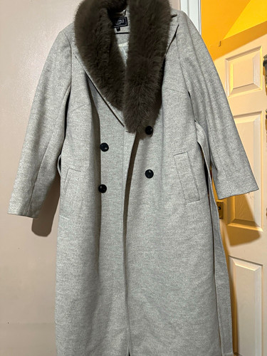 New world grey long - long, wool